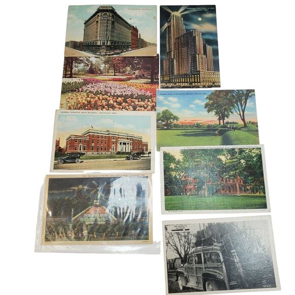 8 Ohio Postcards Vintage Lot Variety Ephemera Lot - Picture 1 of 5